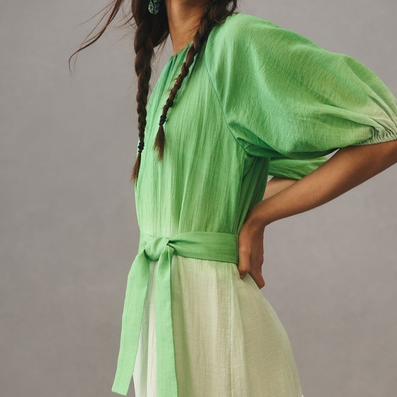 Anthropologie Significant Other Puff Sleeve Belted dress 👗 - Picture 4 of 7